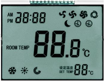 7 segmenttn LCD Vertoning voor Thermostaat Positieve Wijze 86mm * 49mm * 2.8mm Overzichtsgrootte