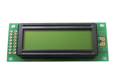 Geelgroen 0802 LCD van de Puntmatrijs MAÏSKOLFtype van de Vertoningsmodule Karakter 2 Lijnen
