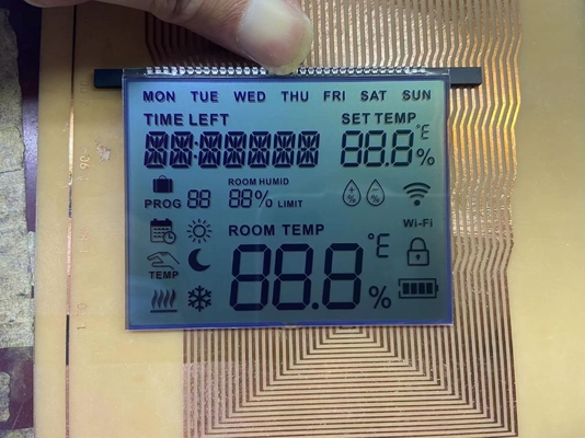 Positieve cijfers FSTN LCD-scherm 6 O Clock Custom Transmissive Display TN Lcd-module voor thermostaat