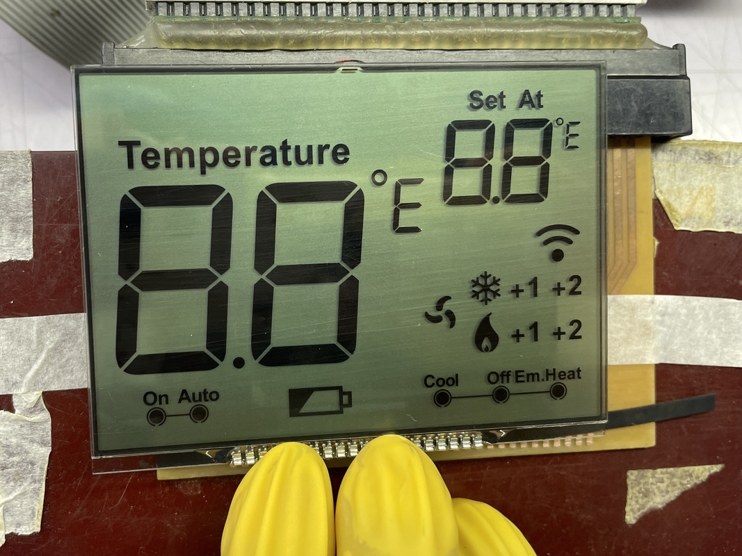 Positieve matrix HTN LCD-scherm Monochroom 7 segment transmisief grafisch LCD-scherm Voor thermostaat