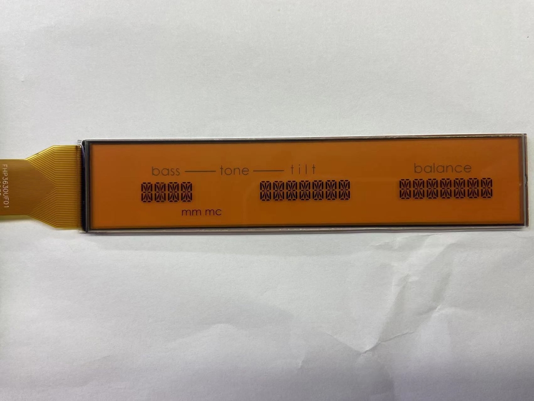 Positief matrix HTN LCD-scherm Monochroom 7 segment transmisief grafisch LCD-scherm voor audio