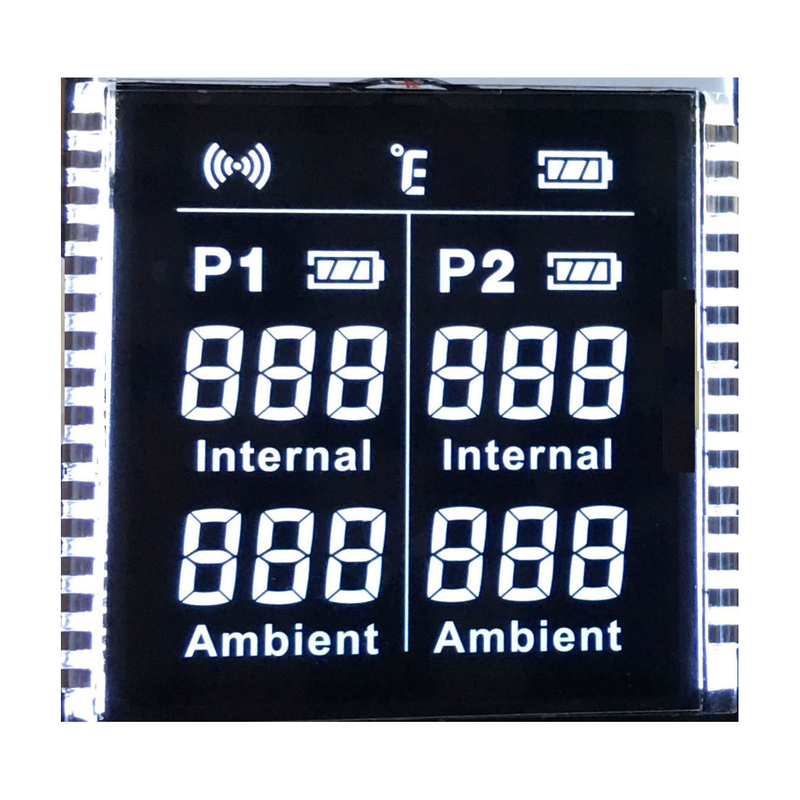 Fabrieksprijs Aanpasbaar scherm VA-segment LCD-scherm Kleur PIN Wit achtergrondlicht Voor voedselthermometer