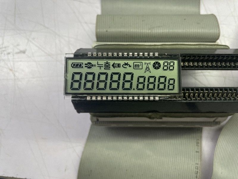 Fabriek Custom 8 cijfers TN LCD Display Positieve Zeven Segment PIN-verbinding voor elektronische gasmeter