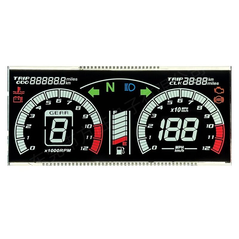 Va Transmissive Segment LCD Display Screen for Motorcycles Speedometer VA Negative Lcd Display