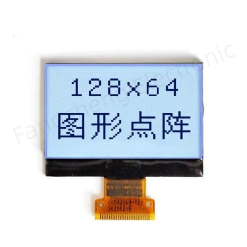 Monochrome 128x64 Graphic COG LCD Pixels Transflective LCD 128×64 COG FSTN Positive 12864 Dot Matrix Screen
