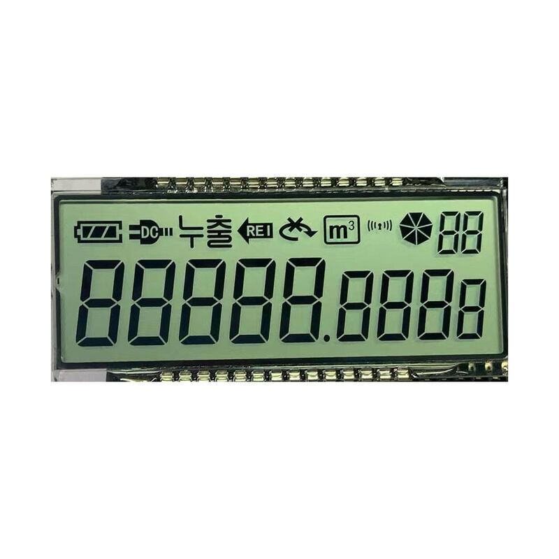 Aangepaste TN LCD-segmentdisplays voor elektronische gasmeter SPELDconnector 7 segmentlcd-display
