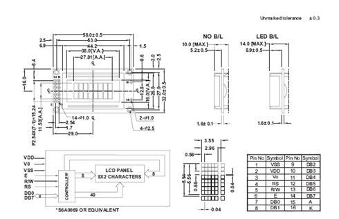 8 X 2 Grijze Wijzestn LCD Vertoning 6 ' Klok het Bekijken de Norm van ISO van het Hoeks6a0069 Controlemechanisme