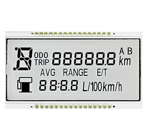 Douane Positieve STN LCD Vertoning Zeven Segment voor Autodashboard 1/4 Plicht Drijfmethode
