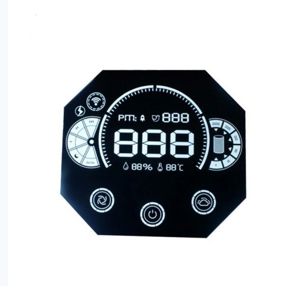 VA Lcd Lcd van het Vertoningsmodule Aangepaste Segment Vertoning, het Ronde Lcd Negatieve Vertoningsscherm, Cijfer 14 Segmentlcd Module