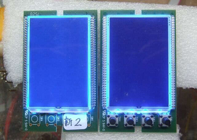 Aangepaste 7 Segmentlcd Vertoningshtn Negatieve Lcd Blauwe Backgound Vertoning voor Sport Equiment
