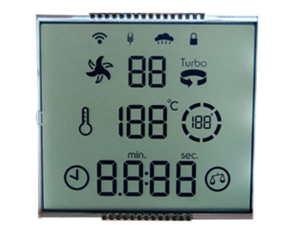 Zwart-wit TN LCD Vertoning 7 Segment 4 Cijfer Alfanumeriek met Waterdichte Schakelaar 18 Speld