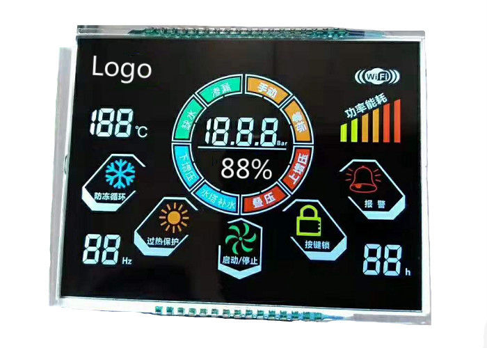 het de Vertonings Transmissive Zwart-wit Numerieke Scherm van 3.5V VA LCD LCD van het Zeven Segmentcijfer Module