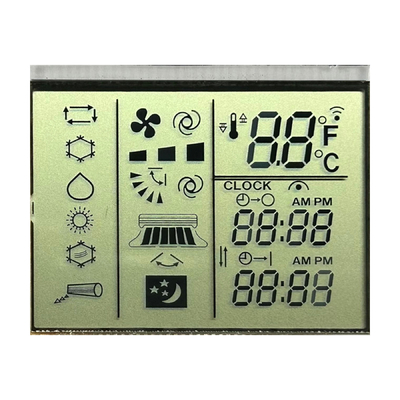 3.0 V Positief reflecterend TN-segment LCD airconditioner afstandsbediening Temperatuurbediening