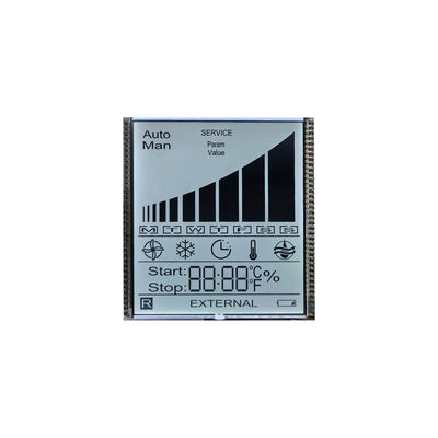Fabriek aangepast grootte TN 7 Segment LCD Display Monochroom Transmissive Module Transparante karakter voor thermostaat