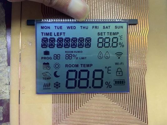 OEM FSTN LCD-scherm Positieve modus Monochrome grafische 12 uur kijkhoek Voor thermostaat