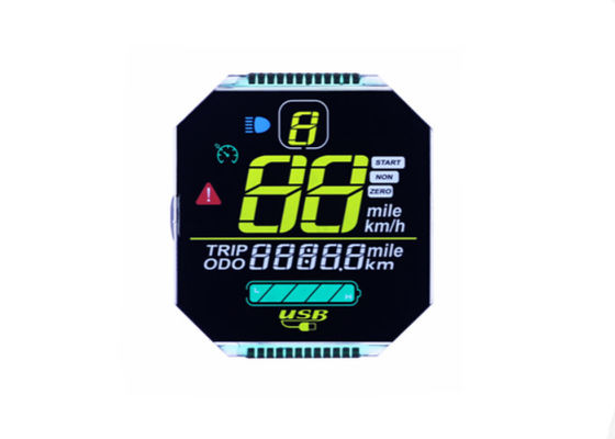 Douane Lcd om het Vertoningsscherm, van de de Vertoningsmodule van VA Negatieve het Contrastlcd Hoge Vertoning, 7 Segment Rond gemaakte Lcd Module